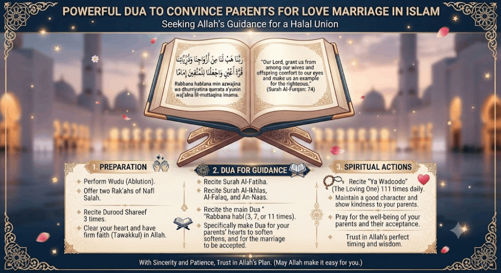 Powerful Dua To Convince Parents For Love Marriage in Islam